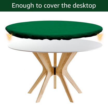Felt Card Table Game Cover 36.2 Inch Round Tablecloth Poker Table Cover Fit 36-48 Inch Game Table Topper Mat Elastic Card Game Table Protector Foldable Poker Table Cover Protector for Playing Cards