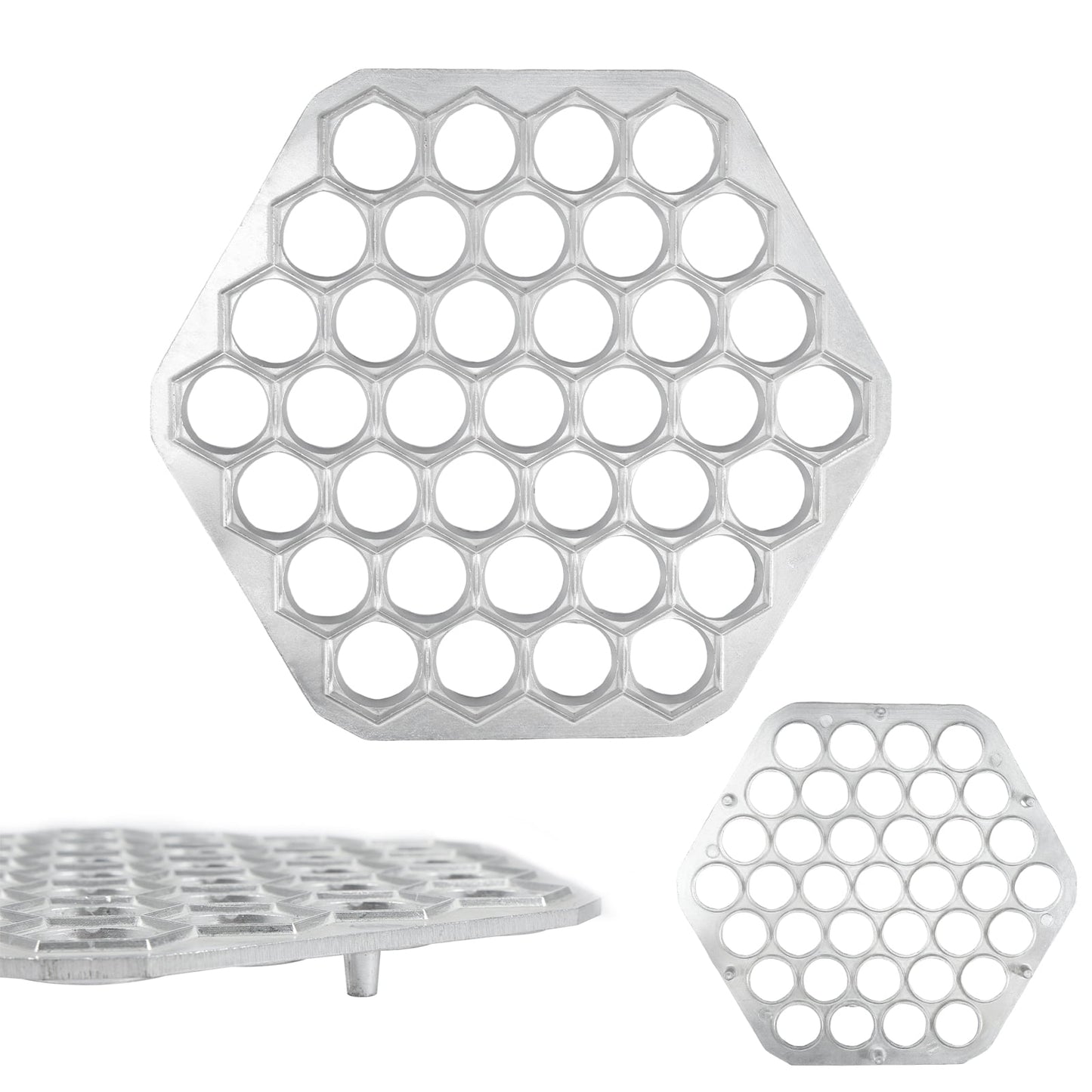 Wekvgz 3pcs Russian Dumpling Maker Aluminum Alloy Pelmeni Maker Rustproof Ravioli Maker 37 Holes 14 Holes Dumpling Pelmeni Mold for Dumplings Pies Wontons Fruit Pies