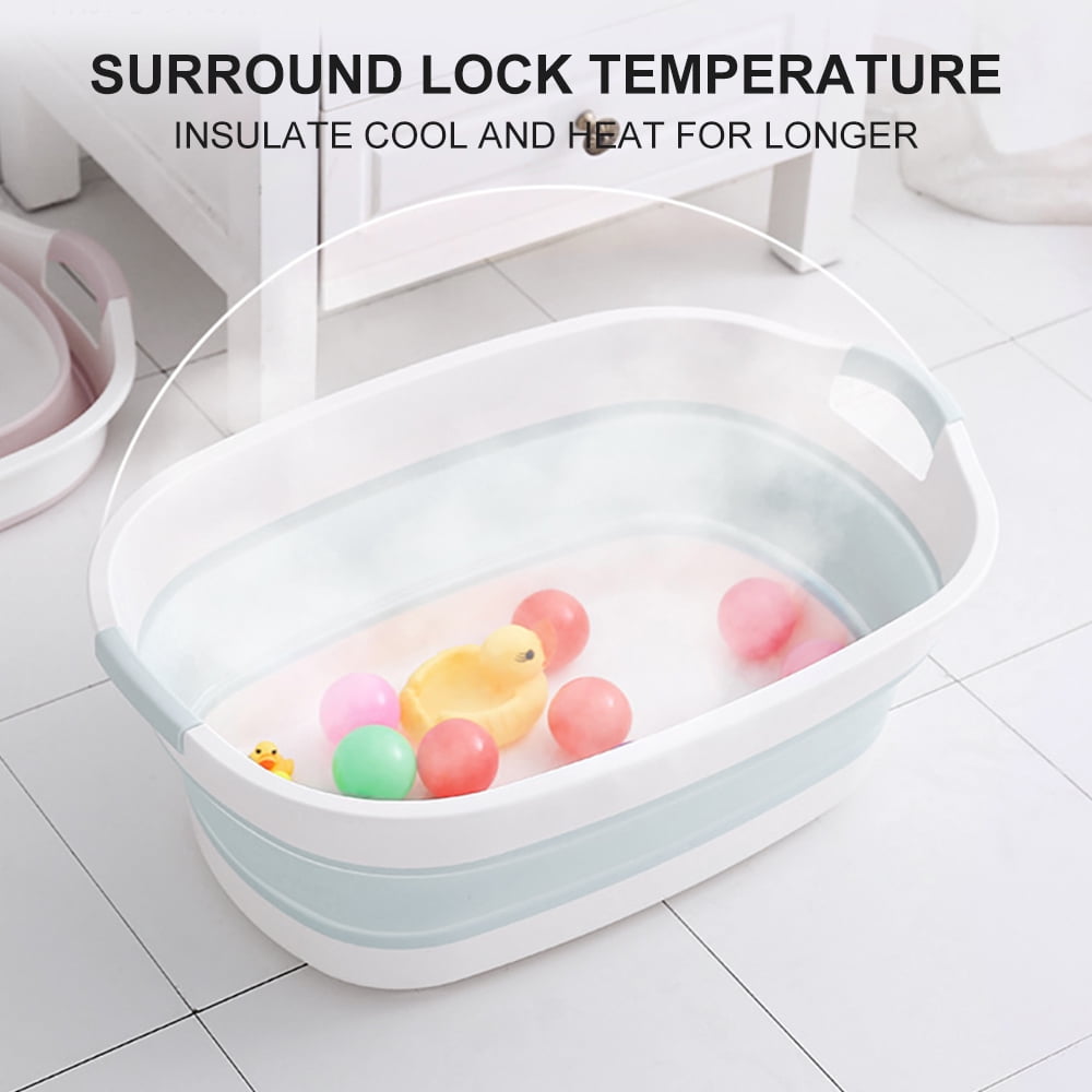 Pet Dog Bathtub Foldable Baby Wash Bathtub Folding Basin Collapsible Laundry Basket Storage Container Organizer