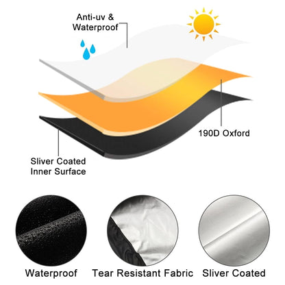 Mobility Scooter Cover Waterproof Wheelchair Storage Cover for Travel Scooter Weather Cover Electric Chair Cover Heavy Duty 190D Oxford Fabric Rain Protector from Dust Dirt Snow Rain Sun Rays (Black)