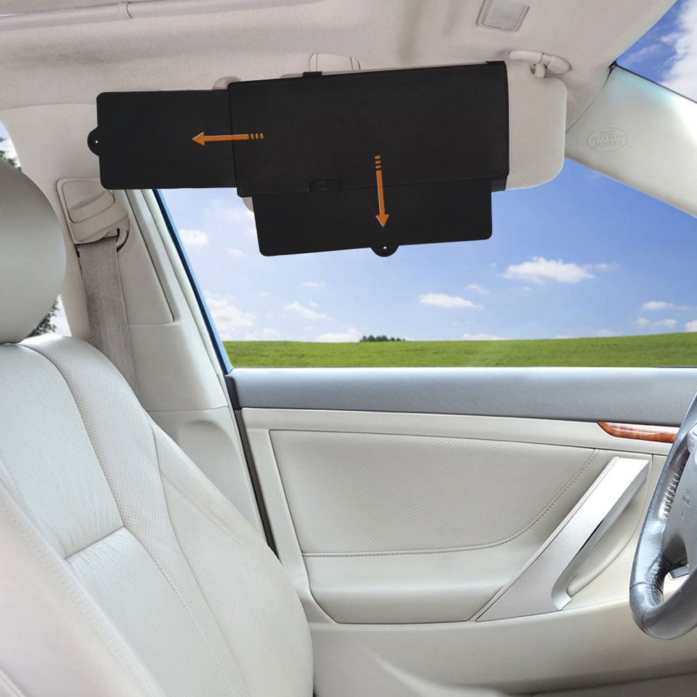 Tcwhniev NEW Car Sun Visor Extension Sunshade Extender Board Shield Blocker Front Side Window Shade Anti Ultraviolet Glare