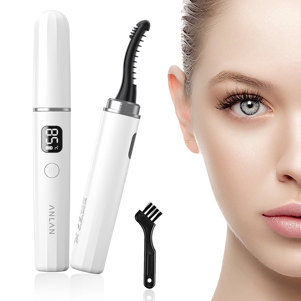 ANLAN Heated Eyelash Curlers, Rechargeable Electric Eyelash Curler with 3 Heating Modes Long Lasting Heated Lash Curler Natural Curling