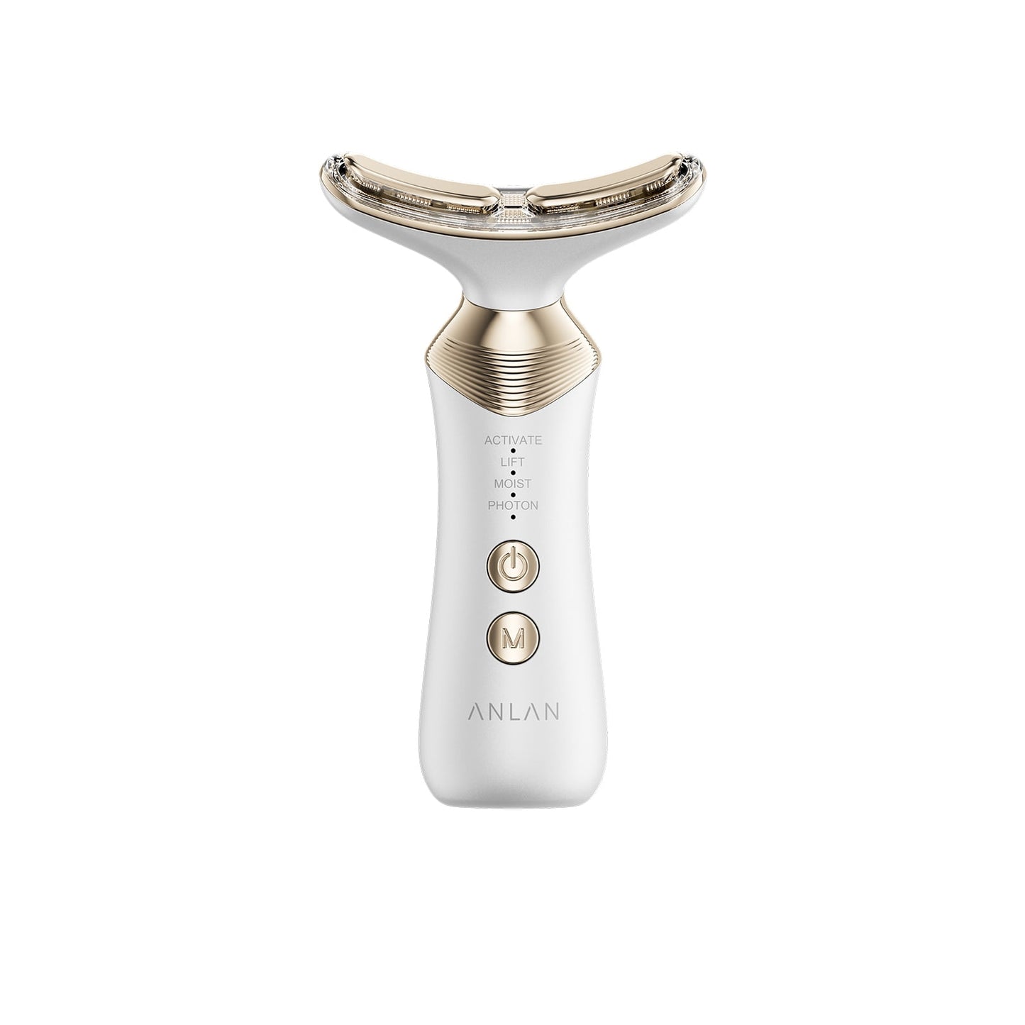 ANLAN Light Therapy for Face and Neck,24K Gold Plating Gua Sha Face Tools,Anti-Wrinkle Neck Facial Massager Beauty Tools