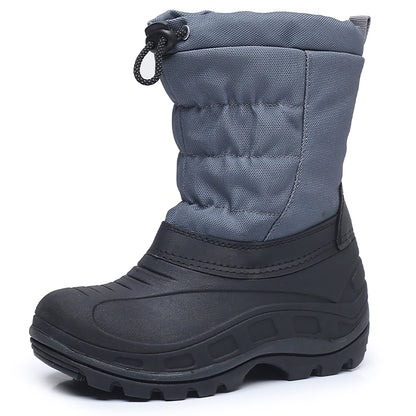 Apakowa Boys Girls Snow Boots Waterproof Outdoor Slip Resistant Winter Boots (Toddler/Little Kid/Big Kid)