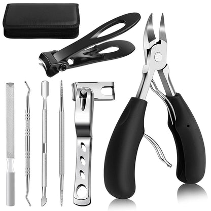 Austok Podiatrist Toenail Clippers Set,7Pcs Nail Clippers Set for Thick Toenails and Ingrown Toenails,Professional Toenail Clippers Set,Toe Nail Clippers for Adult and Seniors