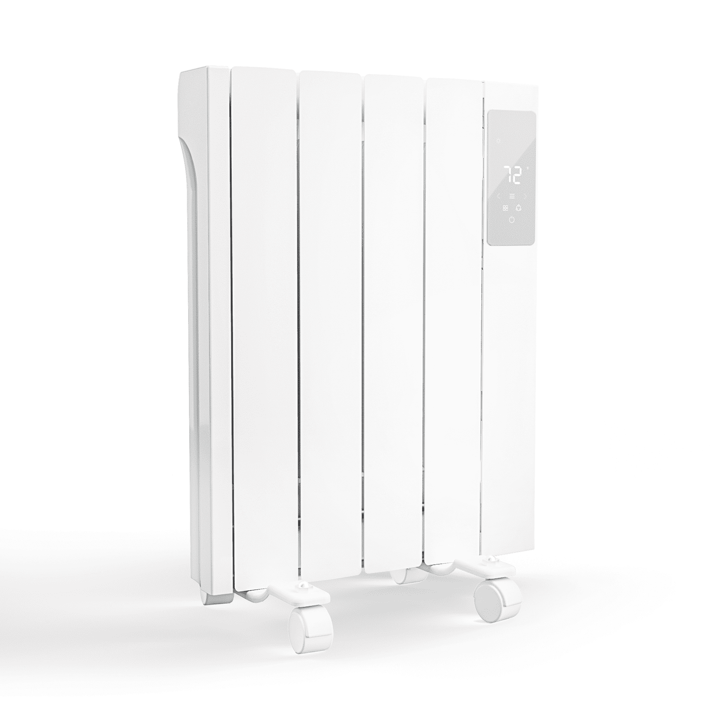 BREEZEHEAT 800W Panel Heater - Electric Wall/Freestanding Aluminium Radiator/LED Display, Adjustable Thermostat, Timer & Safety Protection for Indoor Use in Living Room/Bedroom/Bathroom