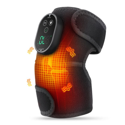 Cordless Knee Massager with Heat, Vibration Knee Brace Wrap for Arthritis Gifts for Father Dad Men
