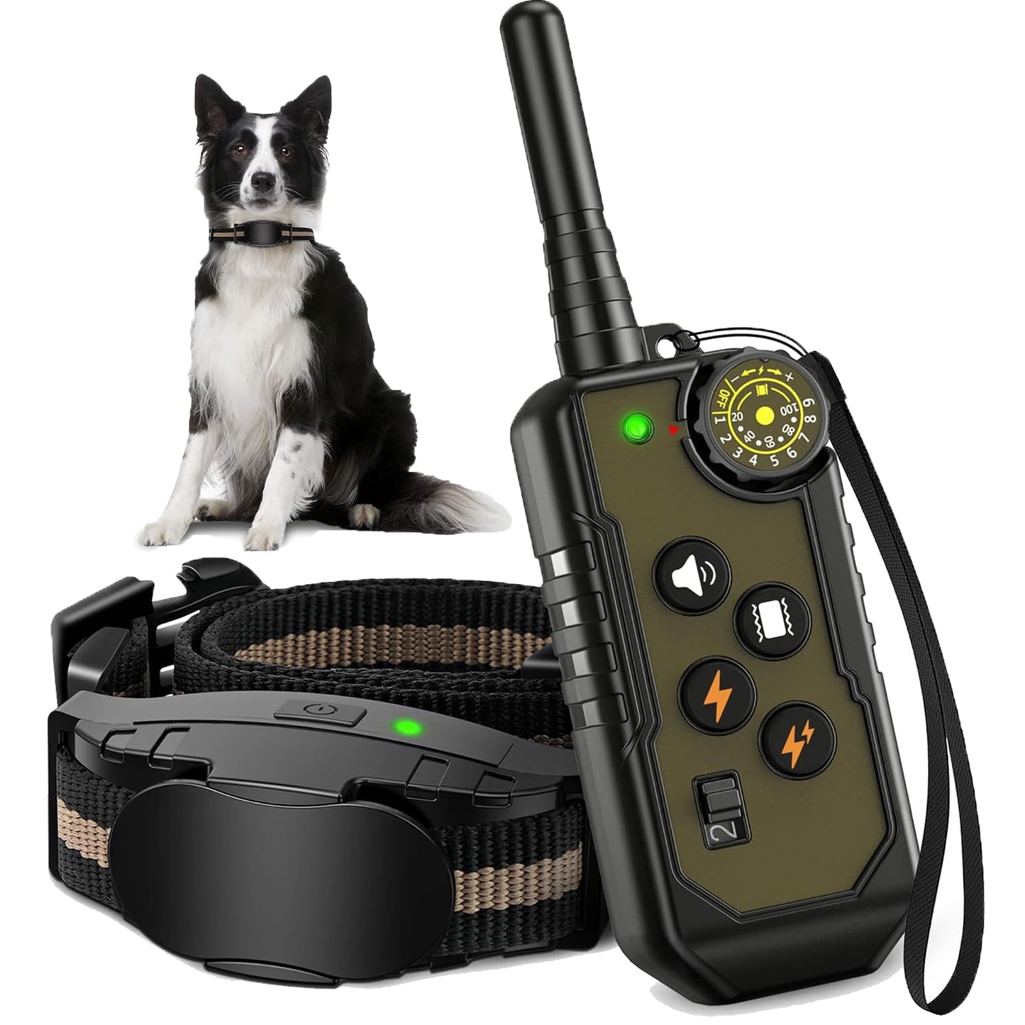 Dog Shock Collar - AUOSHI 3000FT Dog Training Collar with Remote Control IP67 Waterproof with 4 Training Modes, Rechargeable E-Collar for Large Medium Small Dog