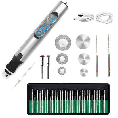 Electric Engraving Pen Cordless Micro Carving Pen with 3 Adjustable Speed 300mAh Rechargeable Engraver Machines Wireless Etching Engraving Tool for Jewelry Wood Metal Glass Stone