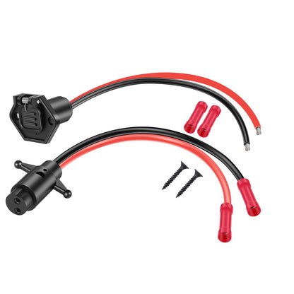 FUYGRCJ Trolling Motor Plug 12V 8 Gauge 2-Wire Quick Connector Kit Waterproof Trolling Motor Plug Male and Female Trolling Motor Socket for Marine Boats and Kayaks