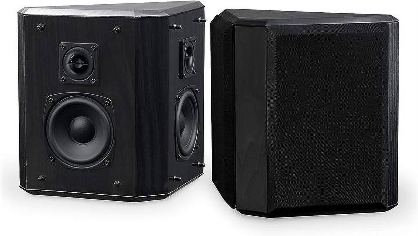 High Definition 2-Way Bipolar Surround Speakers for Wide Dispersion Surround Sound in Home Theater Systems