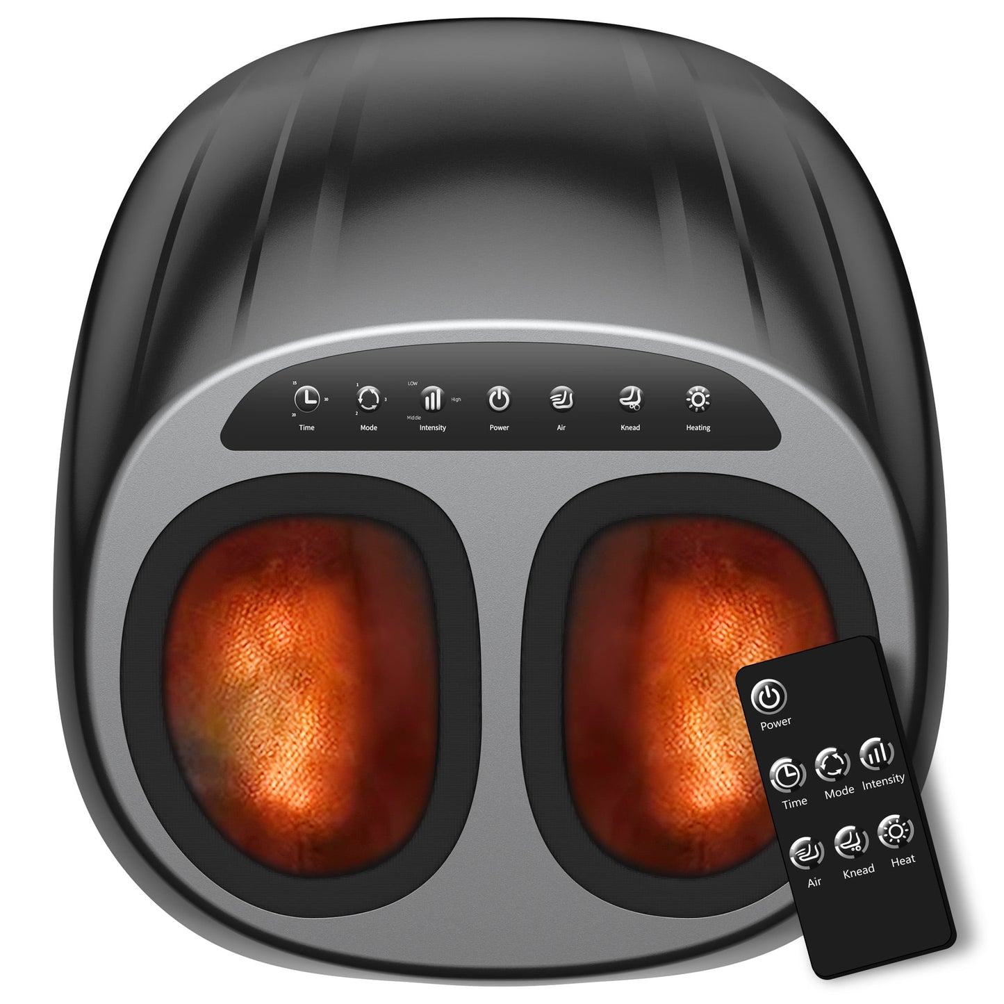 Ikristin Foot Massager Machine with Deep-Kneading, Compression, Shiatsu, and Heat for Plantar Fasciitis, Fits up to Men Size 12, Best Gifts