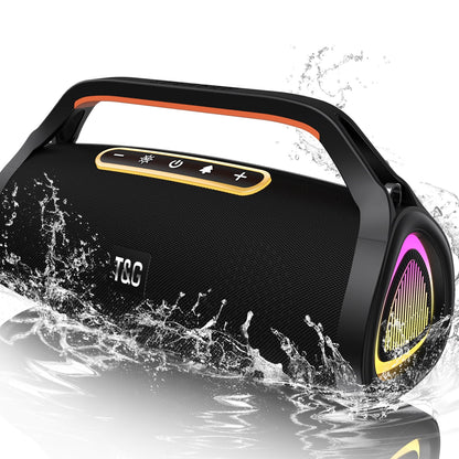 Ikristin Portable Wireless Bluetooth Speaker with 40W Loud Stereo Sound, IPX7 Waterproof Outdoor Party Speaker with RGB Light for Beach Pool/Home/Party/Travel