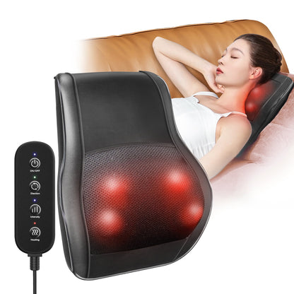 Ikristin Shiatsu Back Massager with Heat, 3D Deep Tissue Kneading Massage Pillow for Neck, Head, Best Gifts