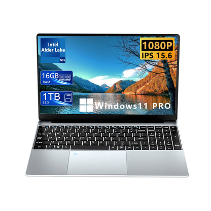 KUU Laptop 15.6in FHD 16GB DDR4 1TB SSD Intel Alder Lake N95 up to 3.4GHz with Windows 11 Pro,Backlit Keyboard