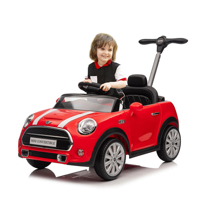Kids Push Car,Ride On Car,BMW Mini Licensed Toddler Push Car Toy with Adjustable Push Rod, Horn Music, Seat Belt,Silent Wheels - Ideal Stroller Substitute for Kids 1-6 Years Visit the Voupou Store