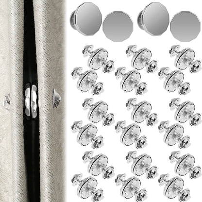 Kyoffiie 20 Pairs Curtain Magnets Closure, Curtain Weights Magnets with Back Tack to Prevent Lights from Leaking for Home Bedroom Office Curtain Draperies