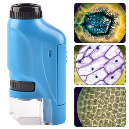 Lzvxtym 60-120x Pocket Microscope Battery Powered Handheld Mini Microscope with LED Light Portable High Definition Children Microscope