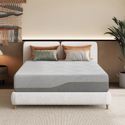 MLILY Ego Gray 14 inch Twin Bed Mattress, Gel Memory Foam Mattress in a Box, Medium