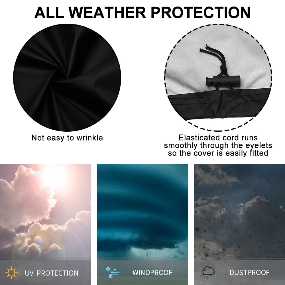 Mobility Scooter Cover Waterproof Wheelchair Storage Cover for Travel Scooter Weather Cover Electric Chair Cover Heavy Duty 190D Oxford Fabric Rain Protector from Dust Dirt Snow Rain Sun Rays (Black)