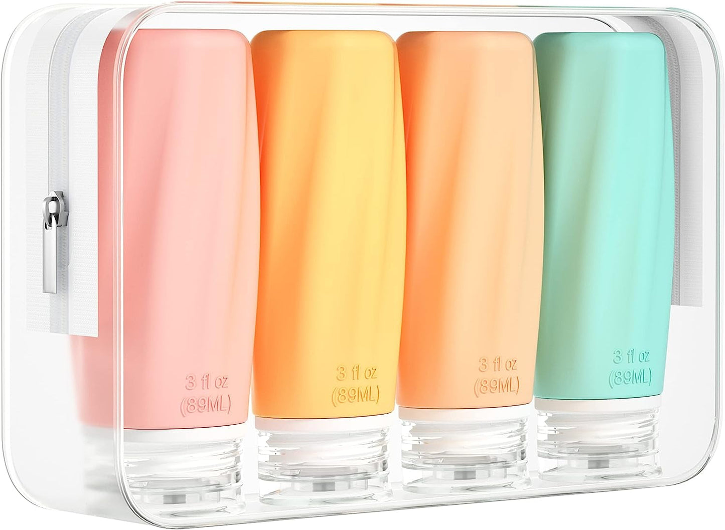 Morfone Travel Bottles for Toiletries, 3oz Tsa Approved Travel Size Containers Leak Proof BPA Free Squeezable Travel Accessories Refillable for Shampoo Conditioner Lotion Liquids