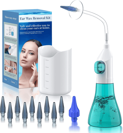 NEX-PURE Electric Ear Wax Removal System, Water Powered Ear Cleaning Tool with Irrigation Flusher