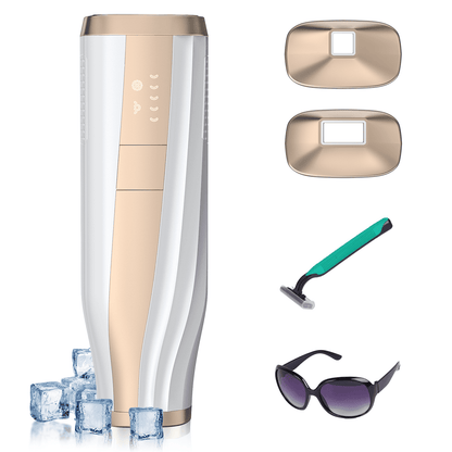 NEXPURE Laser Hair Removal - IPL System for Permanent Results, 5 Levels, 2 Modes, Full Body Hair Removal, Built-in Cooling, Shaver, Goggles