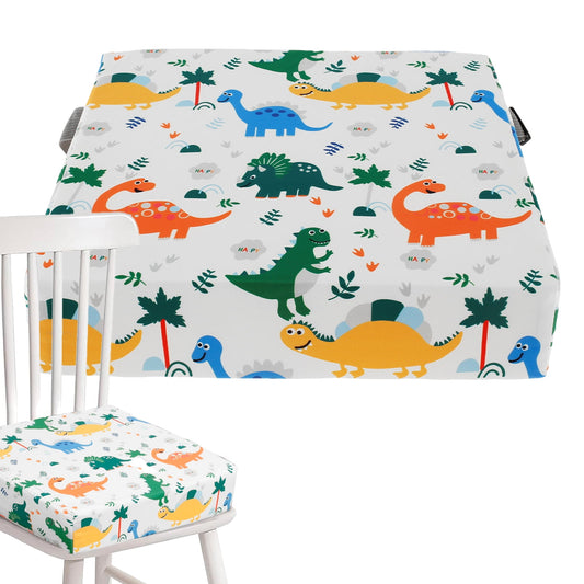 Toddler Booster Seat for Dining Table Breathable Non Slip Booster Seat Cushion Adjustable Safety Belt and Fastening Strap Cartoon Table Booster Seat