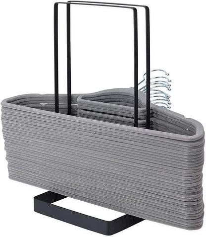 RELAX Hanger Storage Organizer Stainless Steel Clothes Hanger Holder for Adults and Children Detachable Hanger Stacker Rack Caddy Stand for Laundry Closet