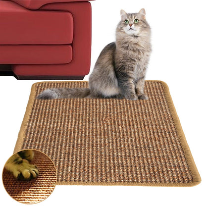 Rzvnmko Cat Scratching Mat, Tough Natural Sisal Scratching Pad, Anti-Slip Cat Scratch Rug Sleeping Carpet, Superior Cat Claws Care Toy for Cat Grinding Claws and Protecting