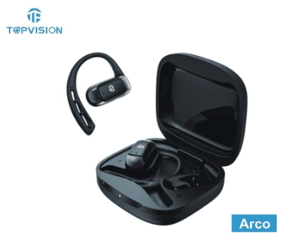TOPVISION Open Ear Headphones, Bluetooth 5.4 Wireless Earbuds, IPX5, 40H Playtime Indoor/Outdoor Modes Sports Earphones for Running Workout Gym