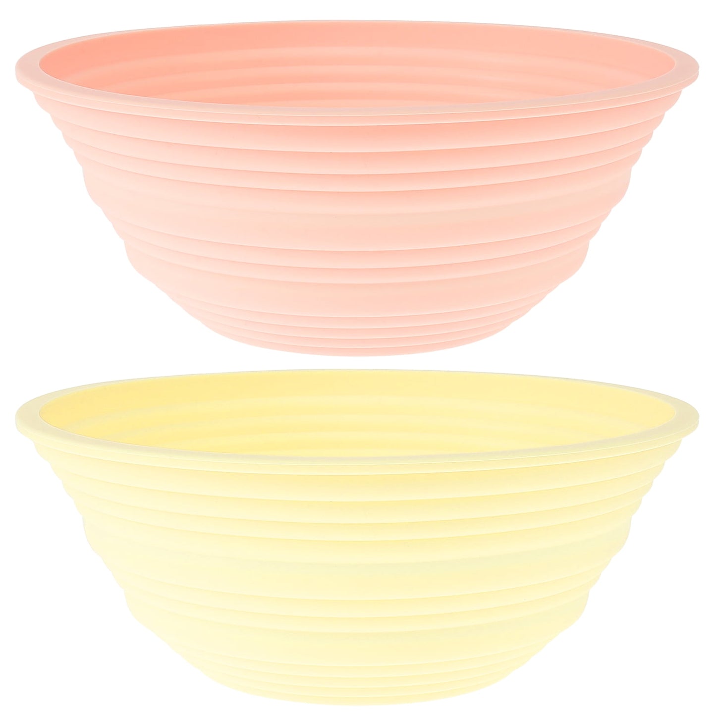 Tcwhniev 2Pcs Bread Proofing Basket 9 Inch Silicone Round Dough Proofing Bowl Foldable Bread Dough Fermentation Container Reusable Dough Proofing Box for Home Kitchen