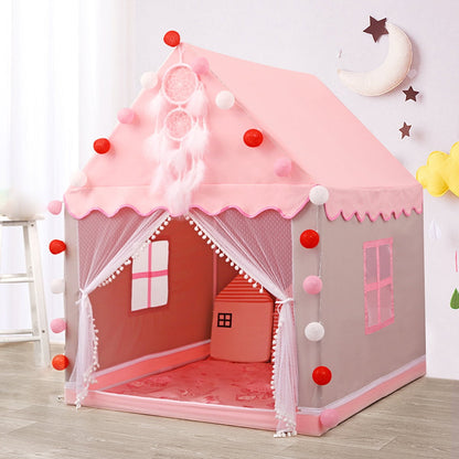 Tcwhniev Indoor/Outdoor Fairy Princess Castle Tent,Pink Kids Tent Large Princess Castle Playhouse,Tents for Kid,Princess Castle Pink Play Tent House(51.2 x 39.4 x 47.2in)