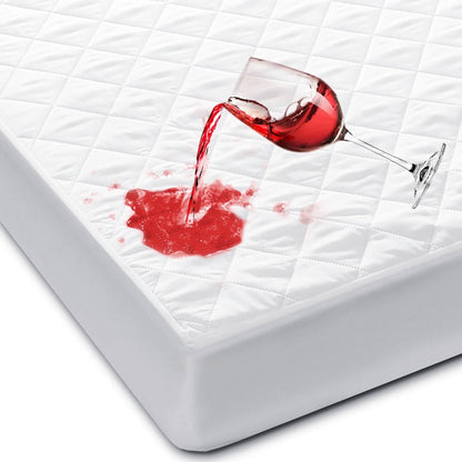 Thinway Twin Size Waterproof Mattress Pad Protector, Breathable Quilted Mattress Cover Noiseless Waterproof Fitted Sheet Mattress Topper Upto 21" Deep Pocket