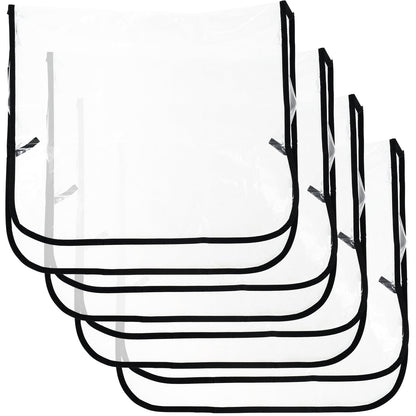 Toorise 4Pcs Salon Chair Cover Clear Plastic Salon Chair Protectors Multipurpose Seat Covers Reusable Salon Seat Covers for Most Standard Salon Chairs Office Chairs