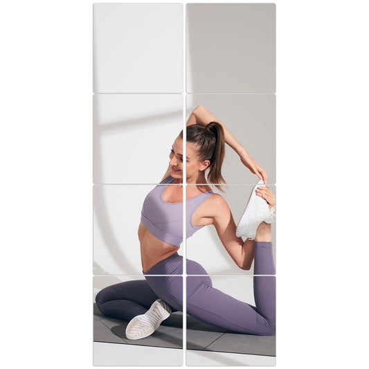 Toorise 8pcs Mirror Wall Sticker Self Adhesive Mirror Tiles Acrylic Squares Mirror Decorative Mirror Stickers Mirror Sheets Acrylic Mirror Free Combination