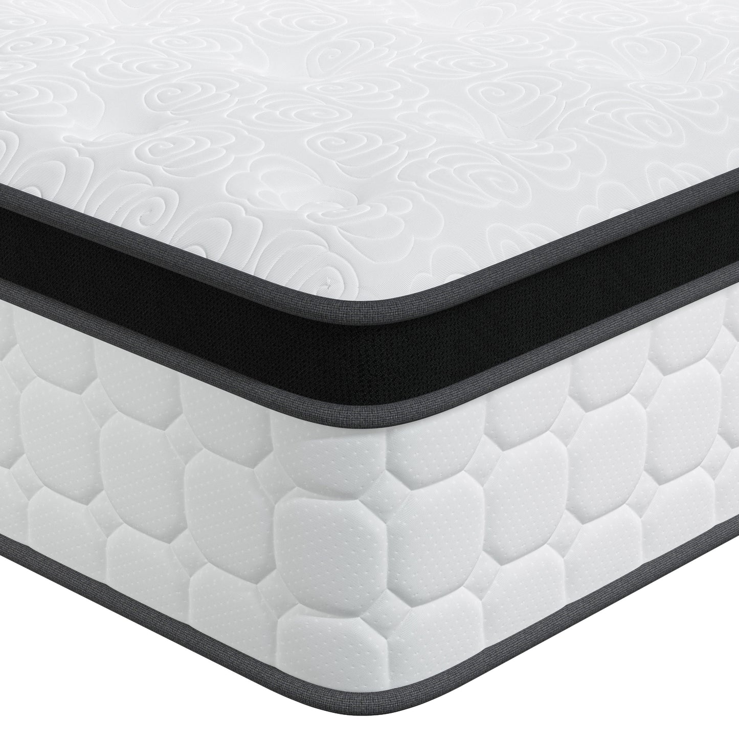 Tvdfgts 10 inch Full Size Mattress, Cooling Gel Memory Foam Mattress in a Box,Individual Pocket Spring Hybrid Mattress with Pressure Relief & Motion Isolation,Soft and Comfort,Medium-Firm,CertiPUR-US