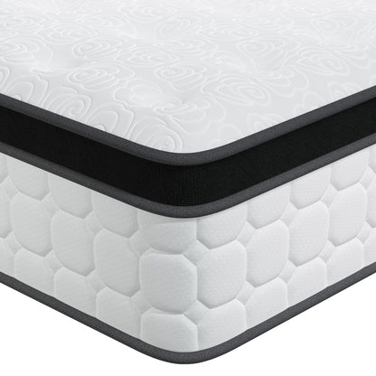 Tvdfgts 10 inch Full Size Mattress, Cooling Gel Memory Foam Mattress in a Box,Individual Pocket Spring Hybrid Mattress with Pressure Relief & Motion Isolation,Soft and Comfort,Medium-Firm,CertiPUR-US