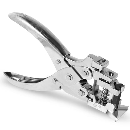 Txkrhwa 3 in 1 Badge Slot Metal Hole Punch, Handheld Card Puncher, Precise R5 Rounded Edge Corner Puncher, Hand Punch Tool for PVC Material, Business Cards, Paper and Cardstock