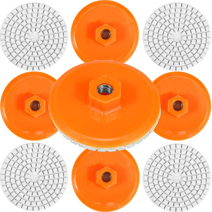 Txkrhwa 3.15inch 10PCS Diamond Polishing Pads, 150 Grit Diamond Buffing Disc, Wet Dry Granite Sanding Pads, Stone Trimming and Polishing Pad for Glass Marble Granite Stone Tile