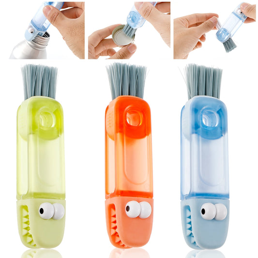 Txkrhwa 3 Pack Multifunction Silicone Cup Lid Gap Cleaner, 4-in-1 Bottle Gap Cleaning Brush Set, Cup Cover Cleaning Brush Kits, Home Kitchen Crevice Cleaning Tools