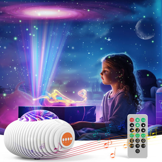 VAVSEA 4-in-1 Star Projector, Galaxy Projector with 2 modes & 5 White Noise, Timer and Remote, Room Decor for Kids & Adults, Romantic Gift for Valentine's Day