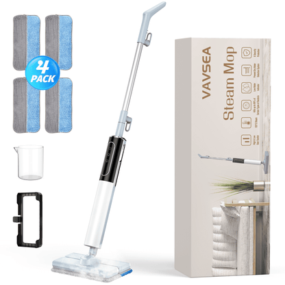 VAVSEA Steam Mop, Floor Steamer with 4 Washable Pads, Steam Cleaner for Cleaning Hard Floors, Carpet