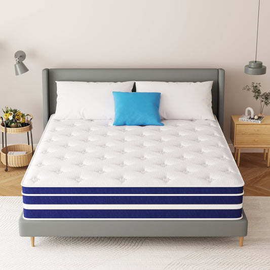 Vantovis Full Size Mattress in a Box,12 inch Hybrid of Memory Foam and Spring ,Medium Comfort Adult