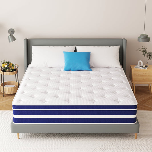 Vantovis King Size Mattress in a Box,12 inch Hybrid of Memory Foam and Spring ,Medium Comfort Adult