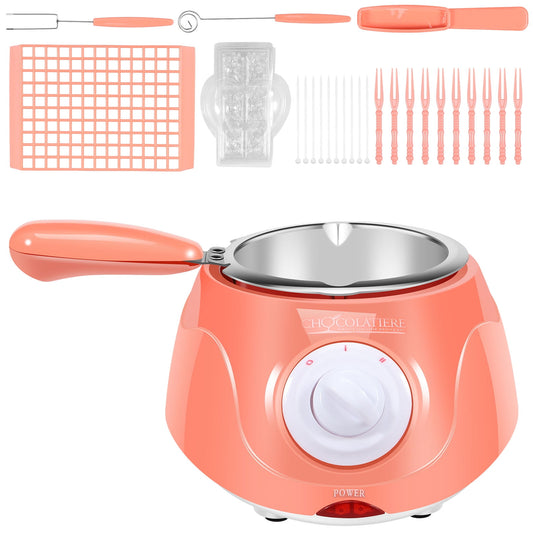 Wekvgz Chocolate Melting Pot 250ml Electric Chocolate Melter 2-Speed Adjustable Temperature Chocolate Tempering Machine Easy to Use Chocolate Melter Pots Practical Cheese Melting Pot