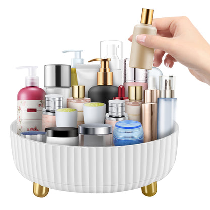Wekvgz Makeup Perfume Organizer Large Capacity Lazy Susan Turntable Reusable 360 Rotating Condiment Holder Non-slip Lazy Susan Storage Organizer Round Rotating Spice Racks 22 X 22 X 7.5cm