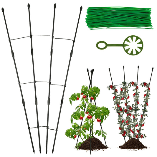 Wekvgz Plant Trellis 47.24inch Rustproof Metal Climbing Support Frame for Vines, Flowers, and Vegetables