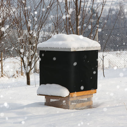 Winter Bee Hive Wrap 600D Oxford Beehive Wrap Adjustable Bee Hive Insulation Wrap Waterproof Beehive Winter Cover Windproof Bee Cozy Hive Wrap for Most Bee Hive