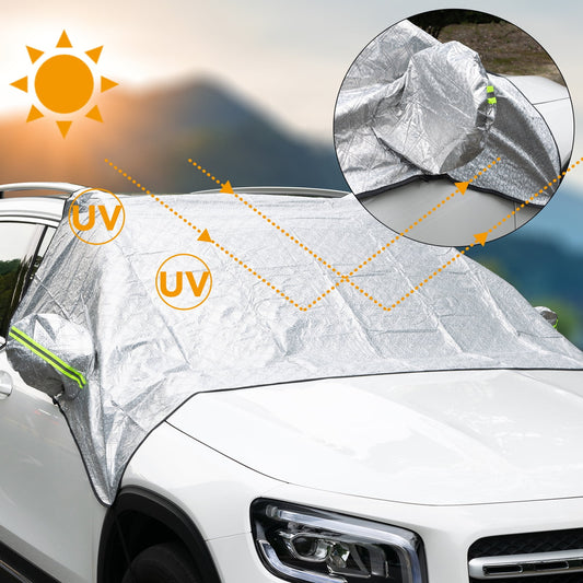 XUKEY Thick Car Windshield Sun Shade Windshield Cover Universal Snow Ice Rain Protector
